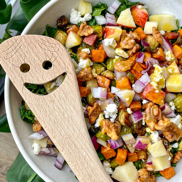 Fall Kale Salad with Maple Butter Dijon Dressing