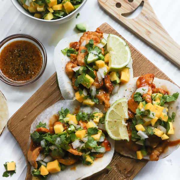 Island Chicken Tacos with Mango Salsa
