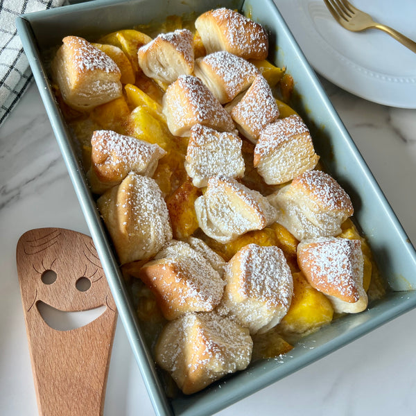 Peach Mango Biscuit Cobbler
