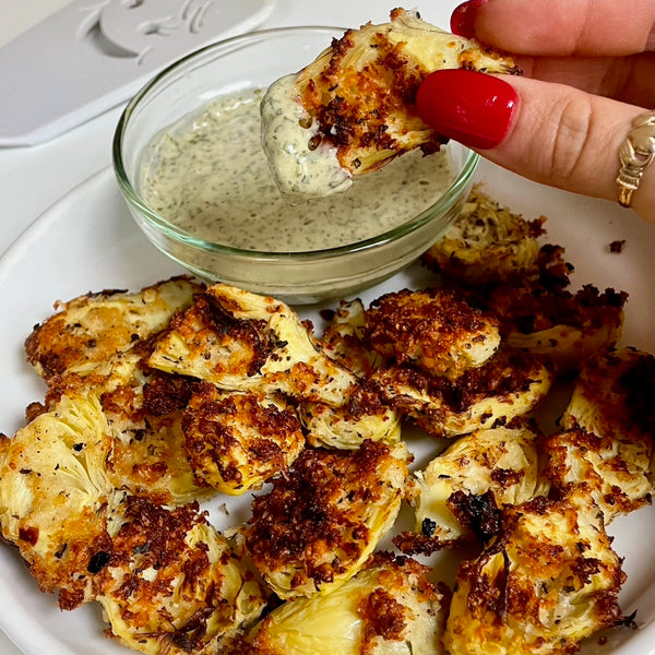 Crispy Artichoke Hearts with Tahini