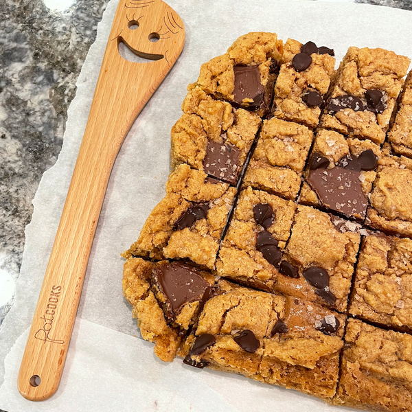 Salty Almond Butter Chocolate Blondies