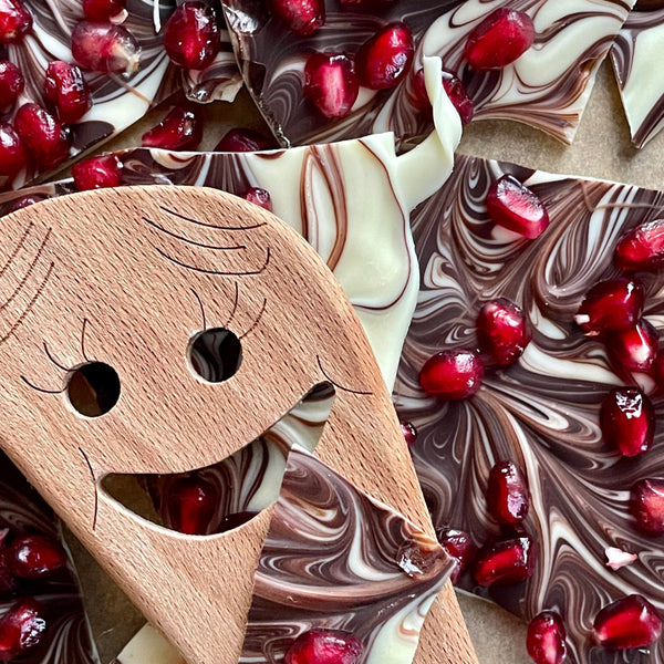 Pomegranate Chocolate Swirl Bark