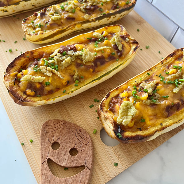 Chili Stuffed Delicata Squash