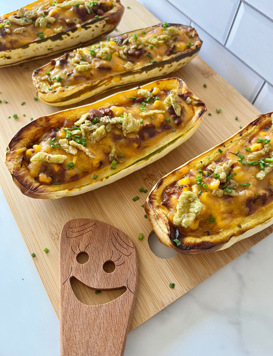 Chili Stuffed Delicata Squash