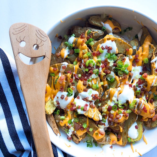 Loaded Air Fried Teeny Tiny Potatoes