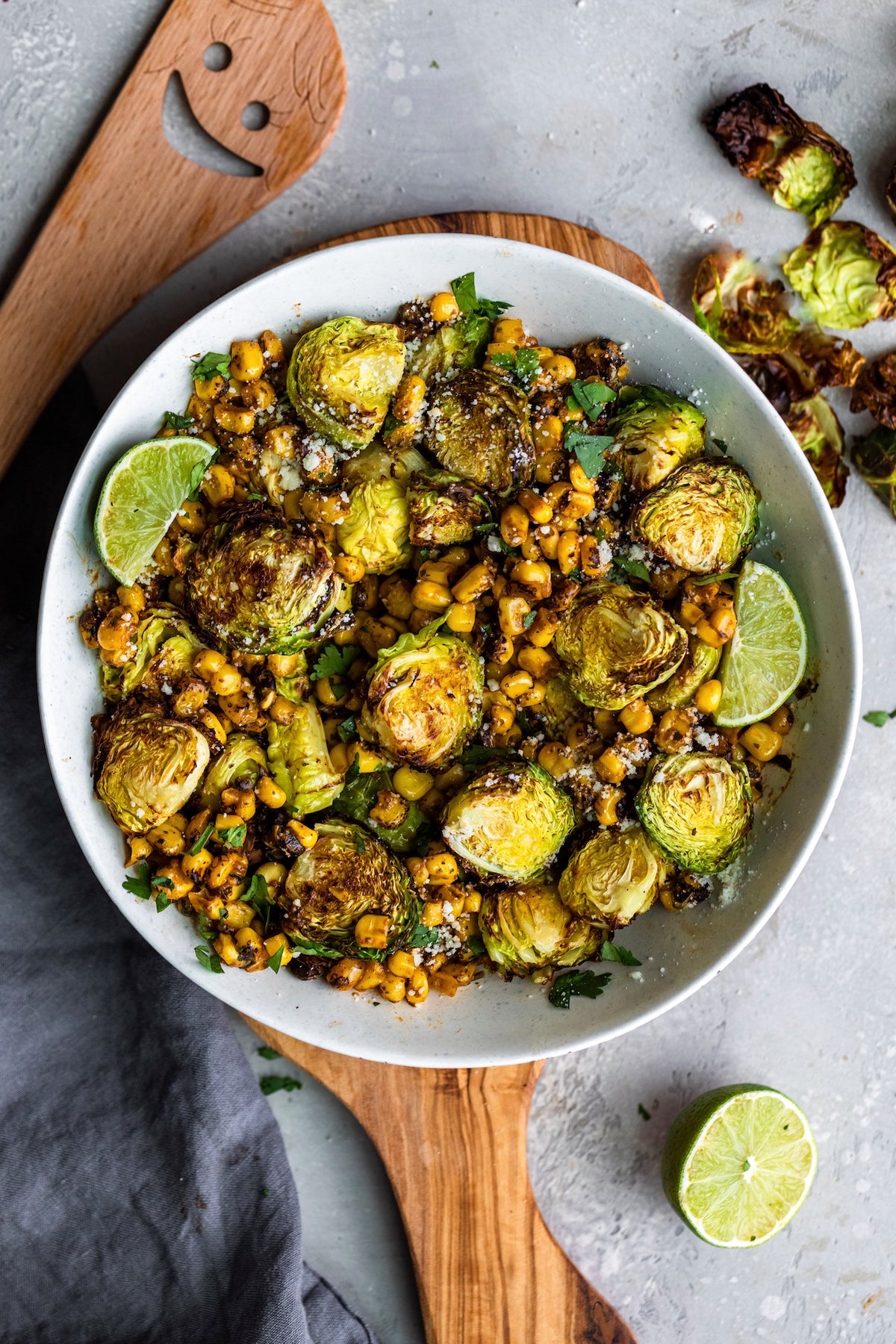 Street Corn Brussels Sprouts – Pat Cooks