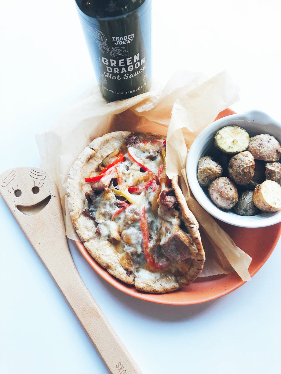 Philly Cheesesteak Pitas