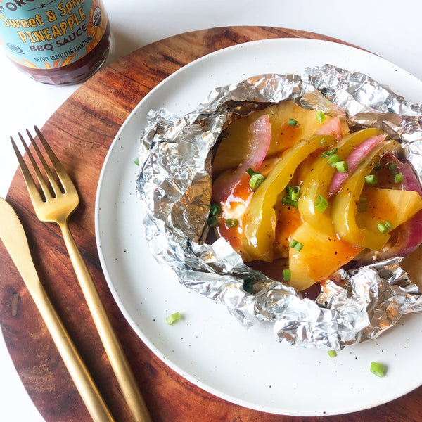 Pineapple BBQ Chicken Foil Packs