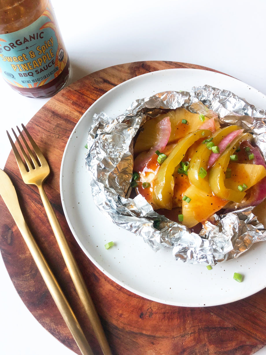 Pineapple BBQ Chicken Foil Packs