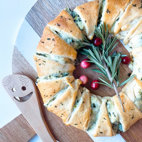 Spinach Artichoke Christmas Wreath