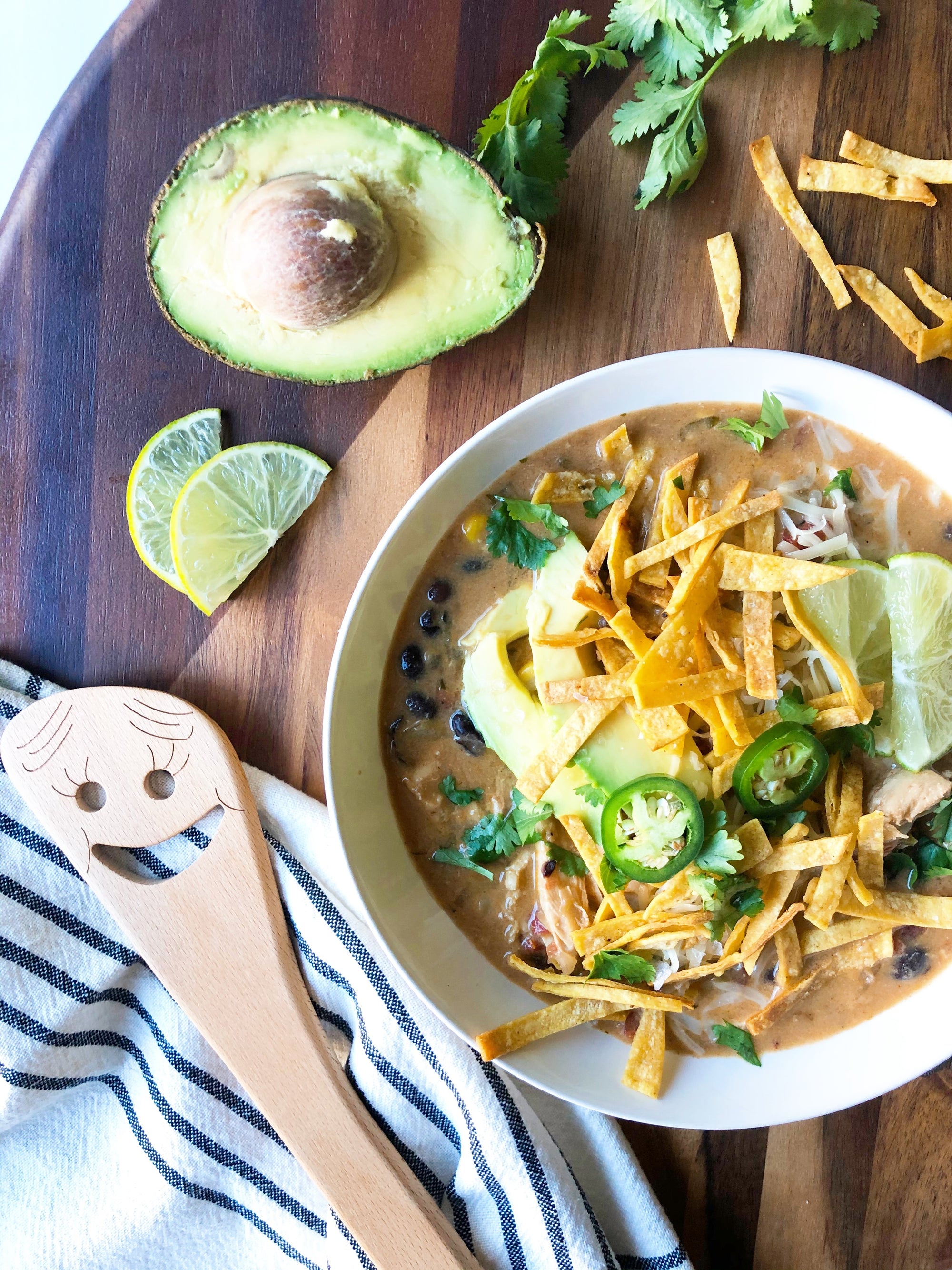 Chicken Tortilla Soup with Air Fried Salty Lime Tortilla Strips