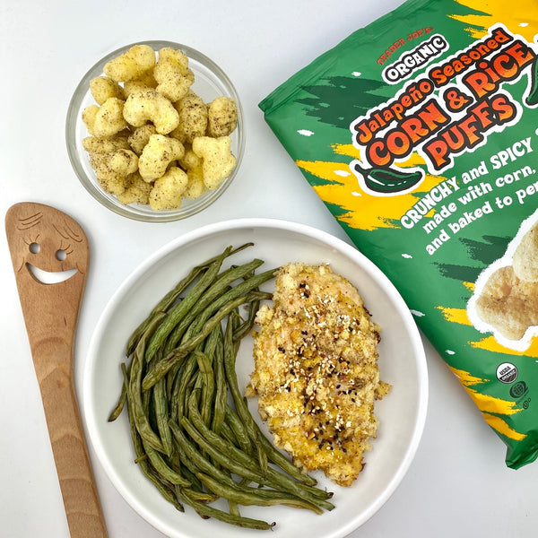 Jalapeño Seasoned Corn & Rice Puffs Breaded Chicken