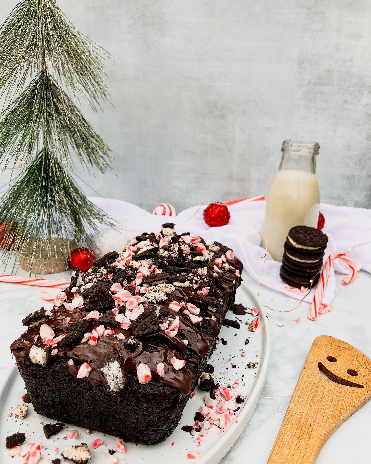 Chocolate Peppermint Loaf Cake