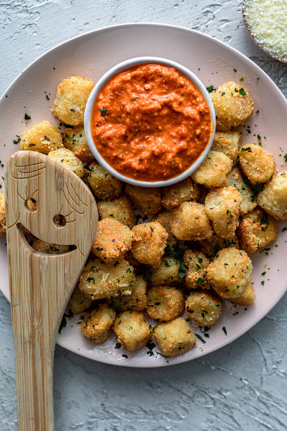 Air Fryer Parmesan Cauliflower Gnocchi