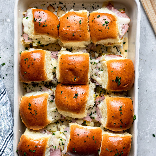 Ham, Cheddar & Dill Pickle Sliders